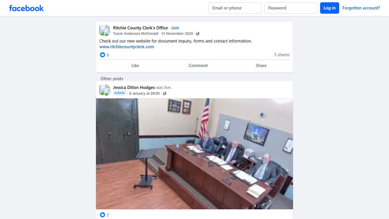Ritchie County Clerk's Office Check out our new website for document inquiry, forms and contact information Facebook