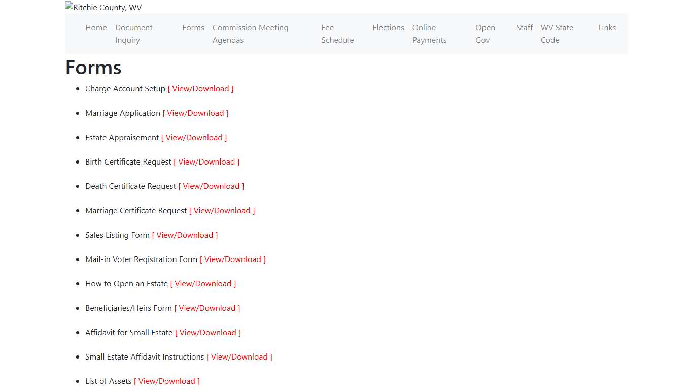 Ritchie County Clerk's Office