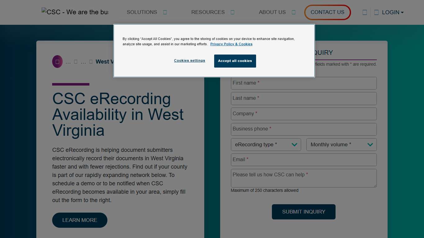 eRecording in West Virginia CSC